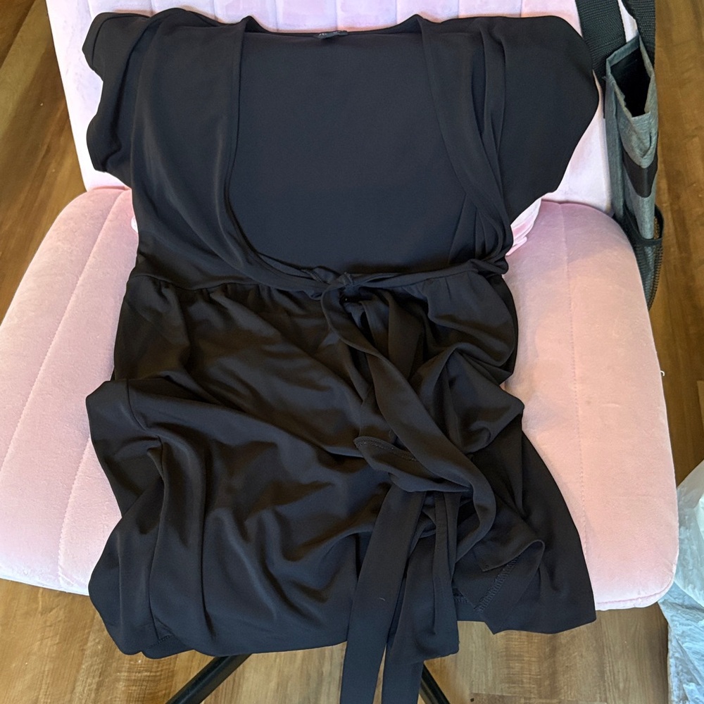 Elegant Black Wrap Dress